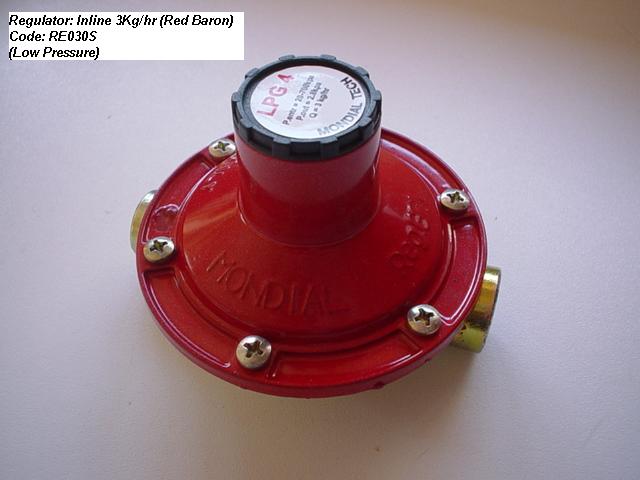 RE030S - MONDIAL Regulator: Inline 4Kg/Hour - Red Baron